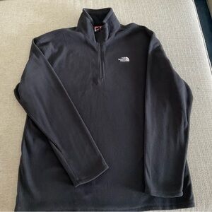 The North Face Men’s Black Quarter-Zip Fleece Pullover, size XL